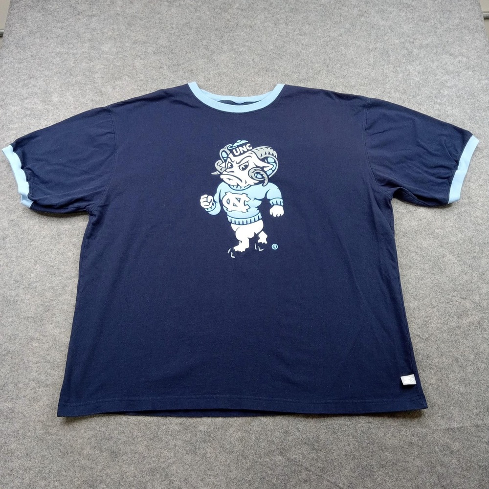 North Carolina‎ Tar Heels Shirt Mens Large Blue NCAA Basketball Starter Ringer